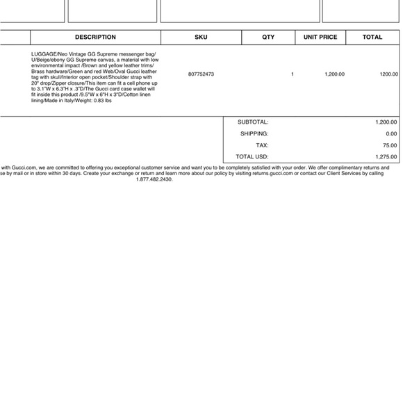 Gucci Supreme Monogram Web Neo Vintage crossbody unisex Authentic - Picture 14 of 16